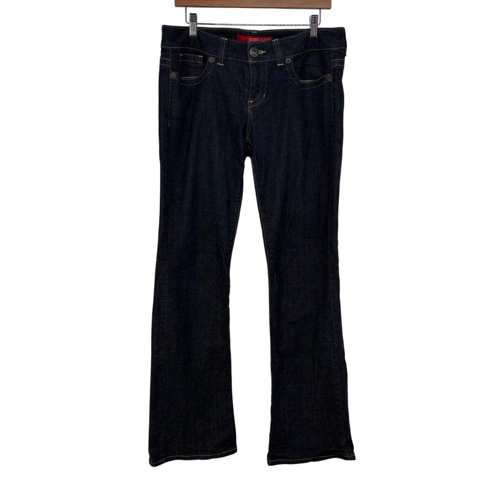 Y2K Guess Jeans Womens Daredevil Bootcut Low Rise Stretch Denim Jeans Size 32